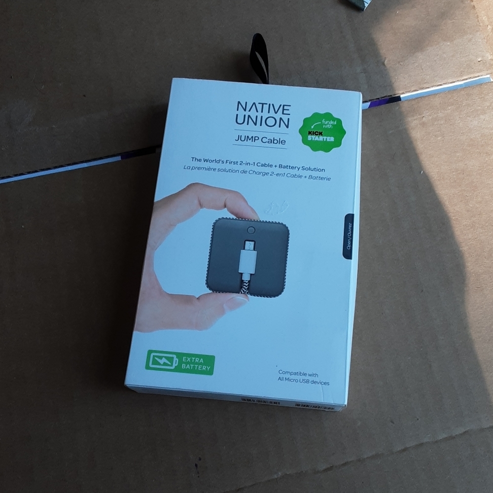Sold - NEW Native Union Jump Cable Battery Solution